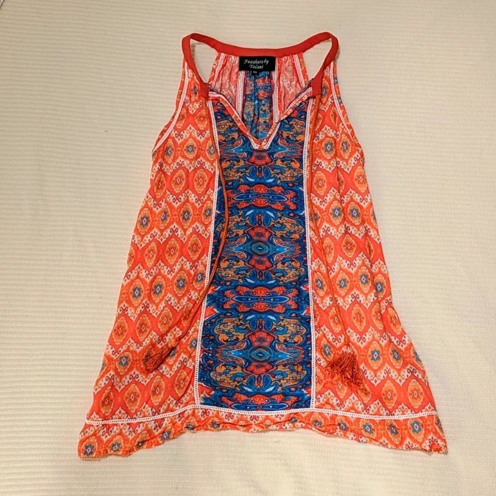 Women's Pink and Blue Sleeveless Shirt, Women's tank top, Women's Summer Tank